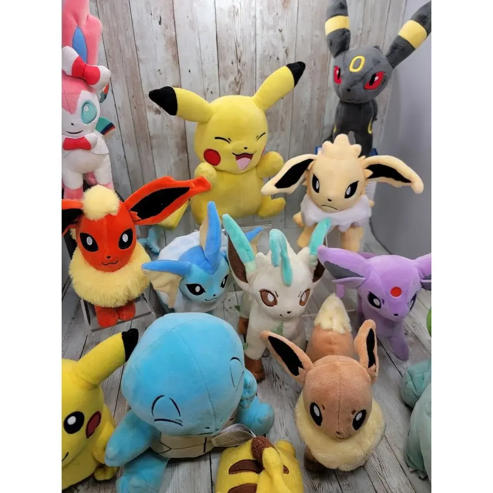 Vintage Pokemon stuffed toy Set Of 13 Plush Eevee, Pikachu, Umbreon & More